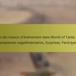 Bonus de mission d’événement dans World of Tanks Blitz : Récompenses supplémentaires, Surprises, Participation