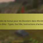 Codes de bonus pour les Boosters dans World of Tanks Blitz : Types, Durée, Instructions d’activation